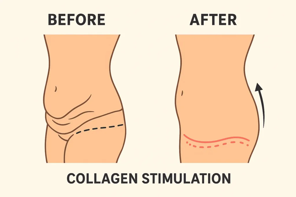 Before and after results for sagging skin after weight loss injections yorkshire