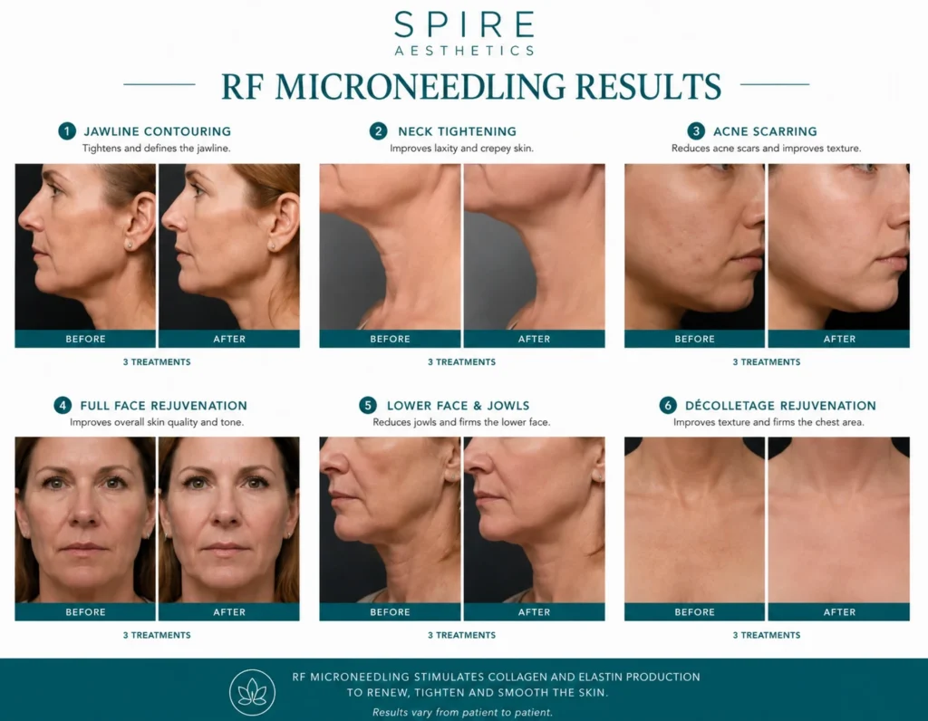 RF Microneedling Skin tightening yorkshire  results