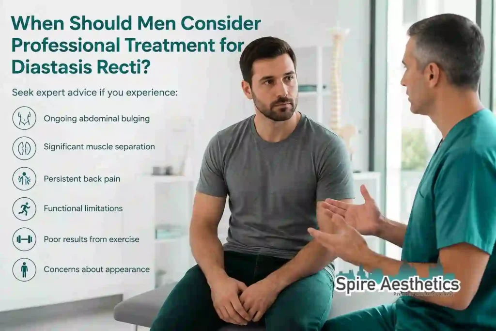 When Should Men Consider Professional Treatment for Diastasis Recti yorkshire ?