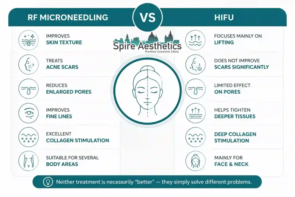 RF Microneedling vs HIFU: Which Treatment Gives Better Results yorkshire ?